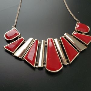 3/$26 Red & gold necklace